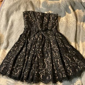 Liberated and Free Genuine Denium CO.  black lace party/prom dress size 6